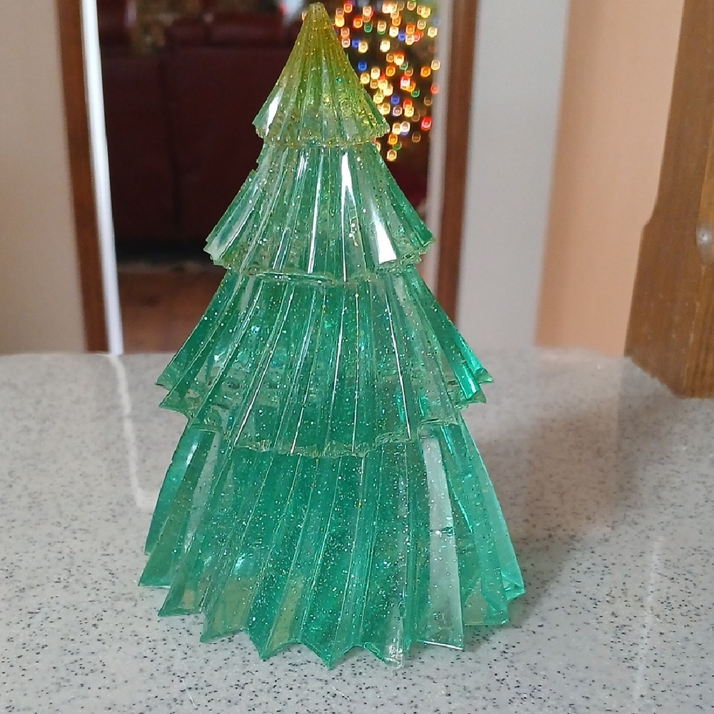 Hand Crafted Emerald Green Holiday Tree Decor